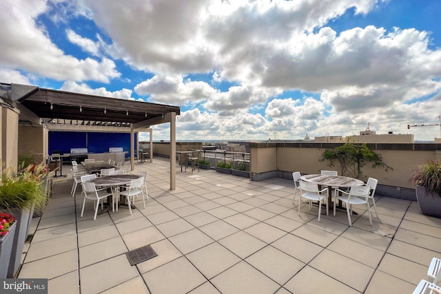 view of patio with a pergola