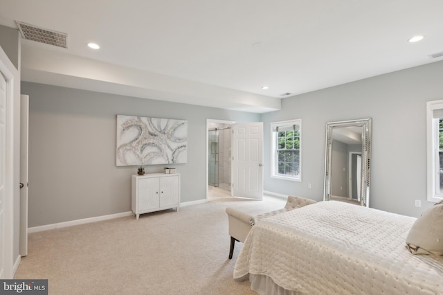 view of carpeted bedroom