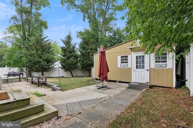 exterior space with a patio