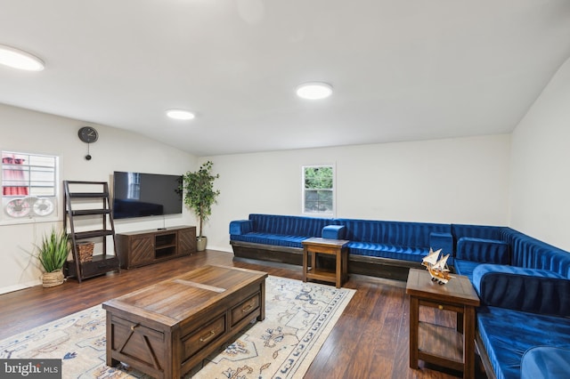 living room featuring hardwood / wood-style flooring