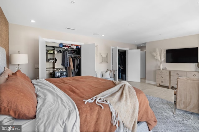 bedroom with a closet