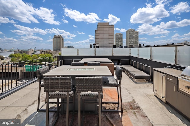 view of patio with a balcony