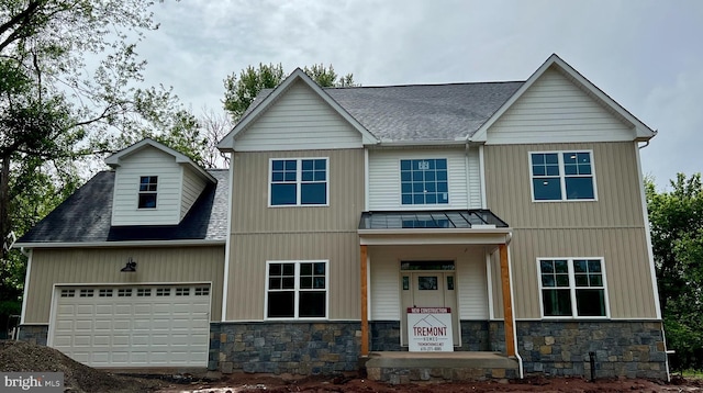 view of front of house featuring a garage