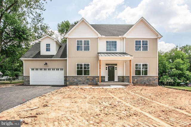 view of front of house featuring a garage