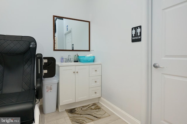 bathroom with large vanity