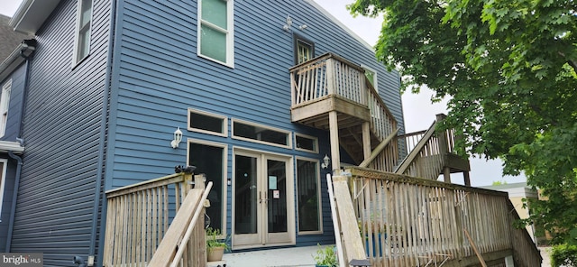 exterior space featuring french doors