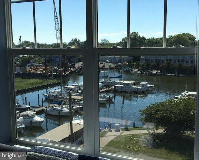 view of water feature