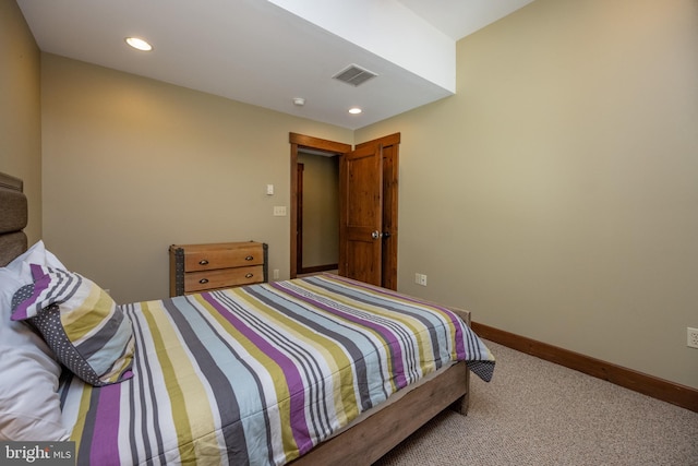 view of carpeted bedroom