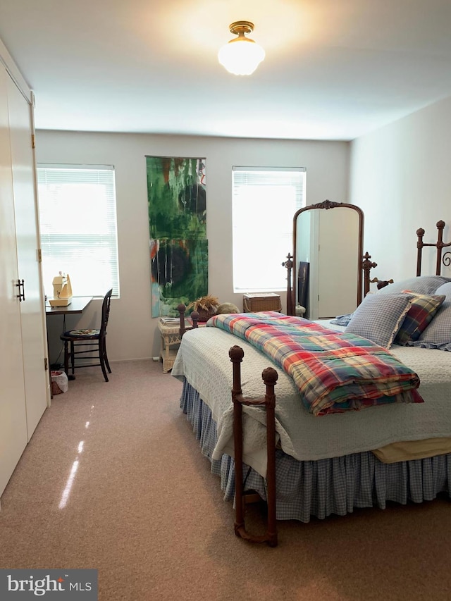 view of carpeted bedroom