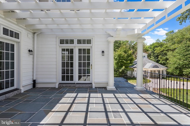 view of patio / terrace with a pergola