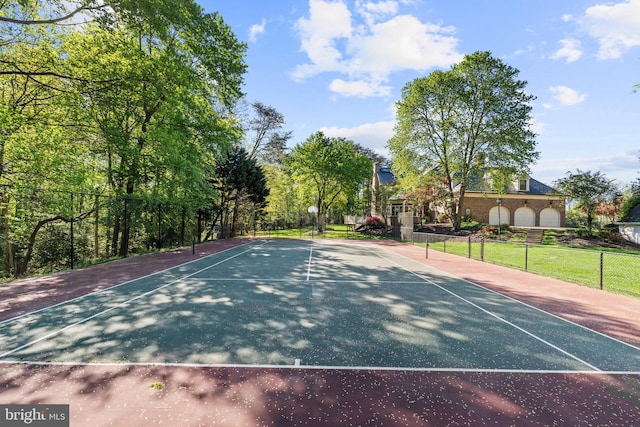 view of tennis court