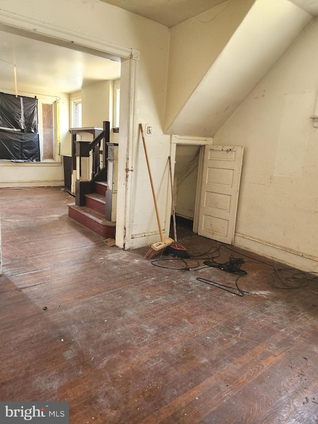 interior space with wood-type flooring