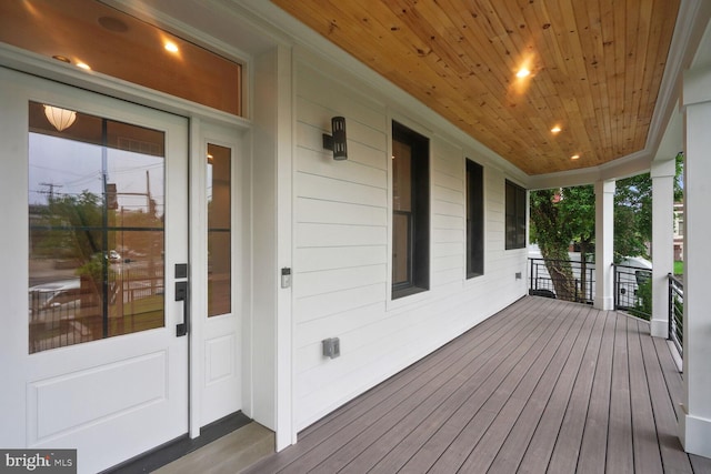 view of wooden terrace