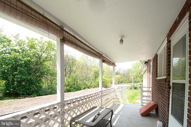 view of patio featuring covered porch