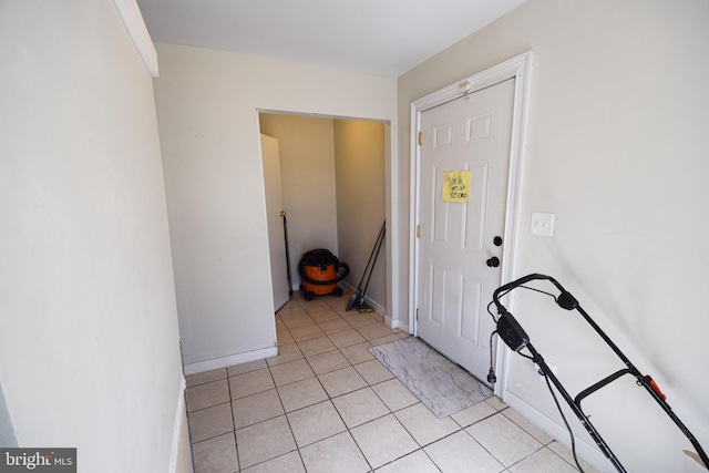 view of tiled entrance foyer