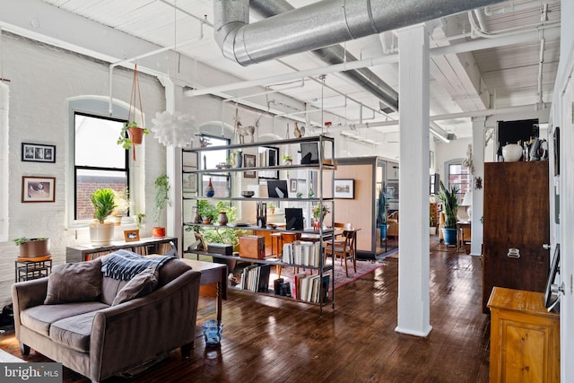 interior space with wood-type flooring