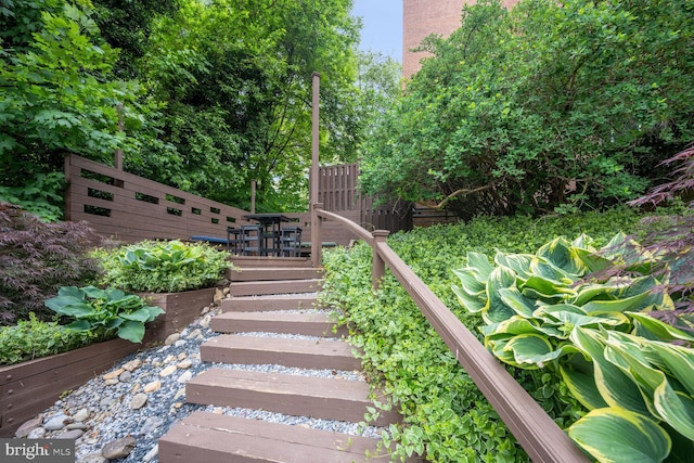 view of stairs