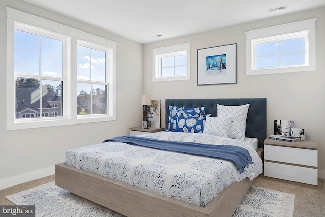 view of carpeted bedroom