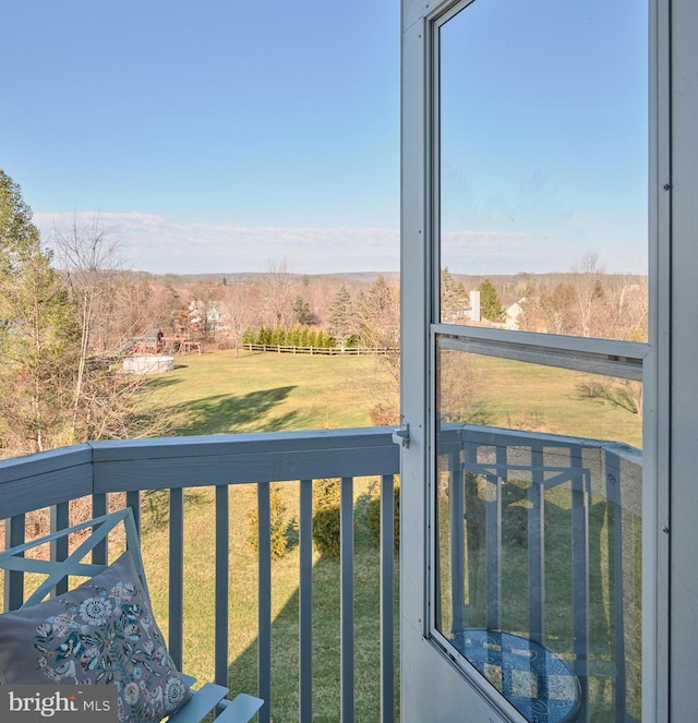 view of balcony