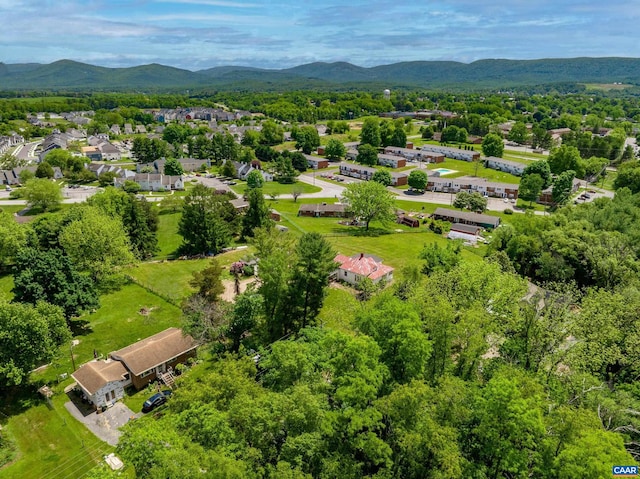 aerial view featuring a mountain view