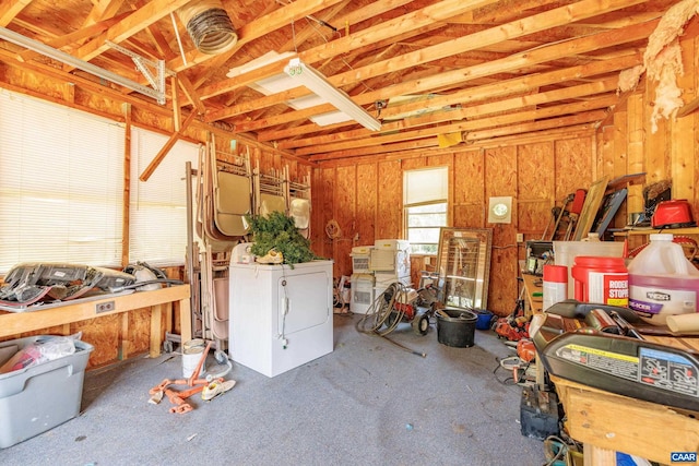 interior space featuring washer / dryer