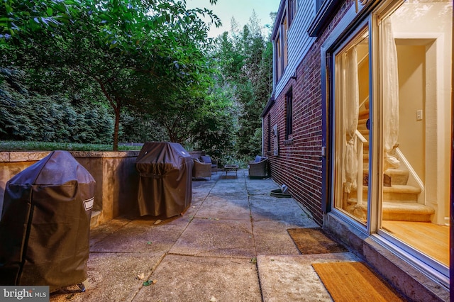 view of patio featuring area for grilling