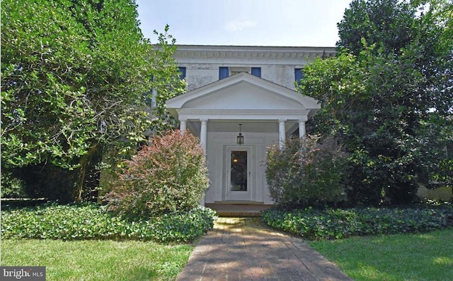 view of greek revival house