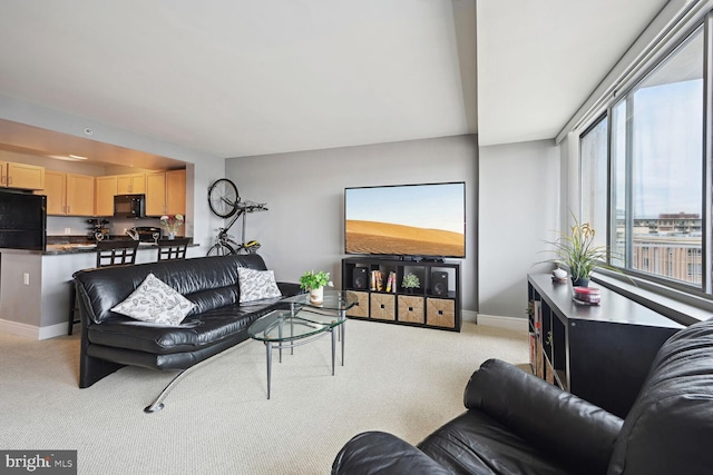 view of carpeted living room