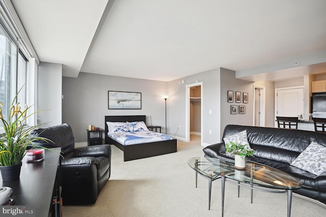 view of carpeted living room