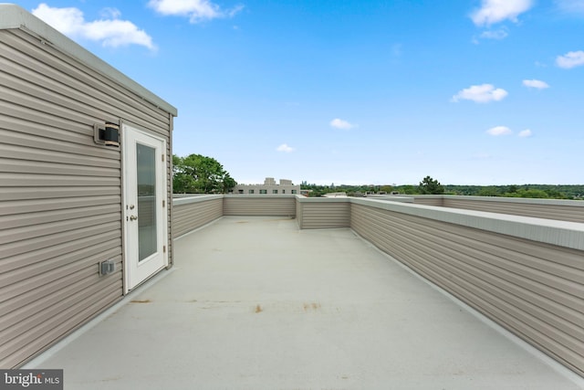 view of terrace with a balcony