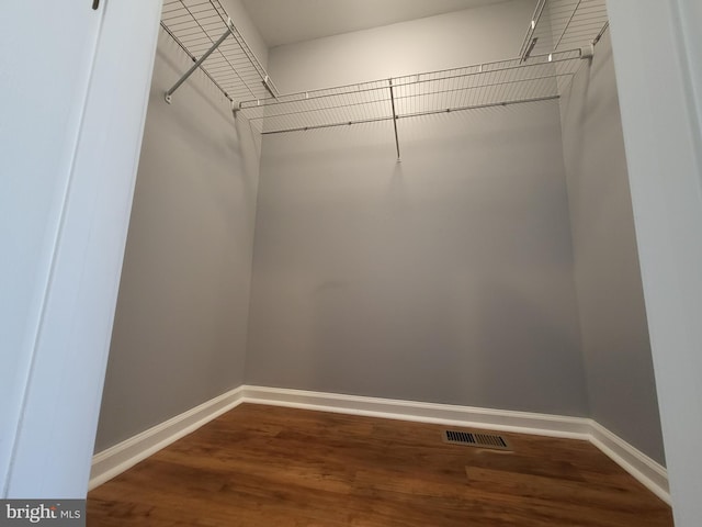 spacious closet with wood-type flooring