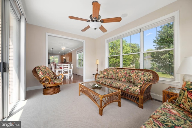 view of carpeted living room