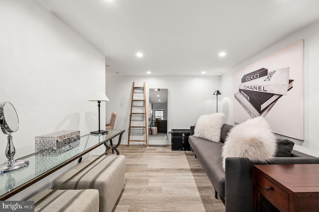 bedroom featuring light wood-type flooring