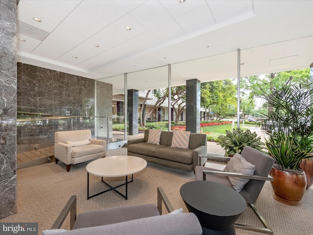 view of terrace featuring an outdoor hangout area