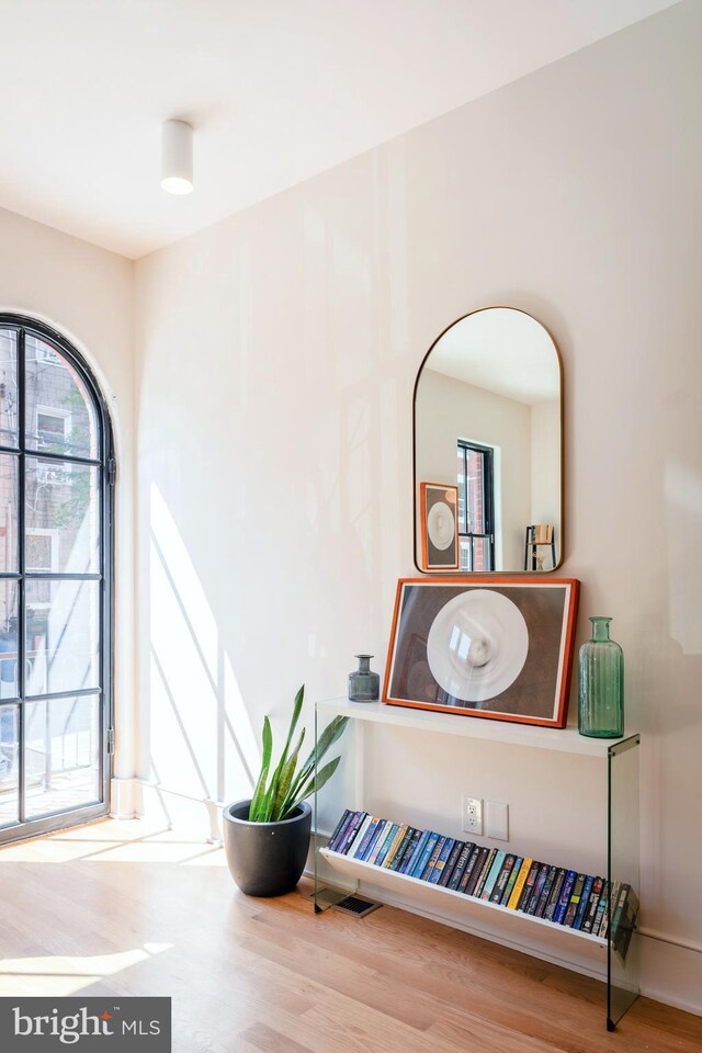 living room featuring hardwood / wood-style floors