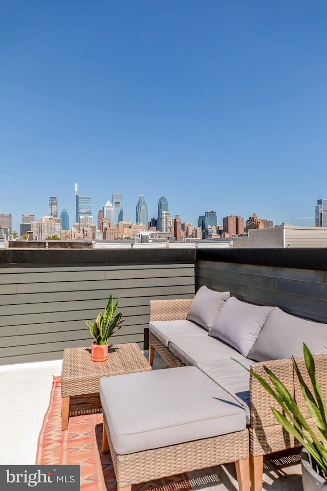 view of patio / terrace featuring an outdoor living space