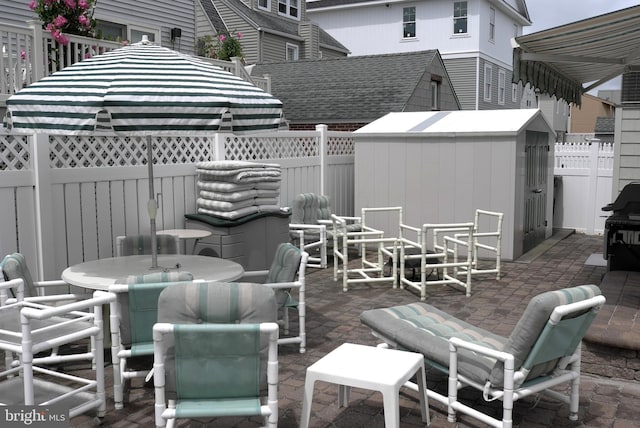 view of patio / terrace featuring area for grilling