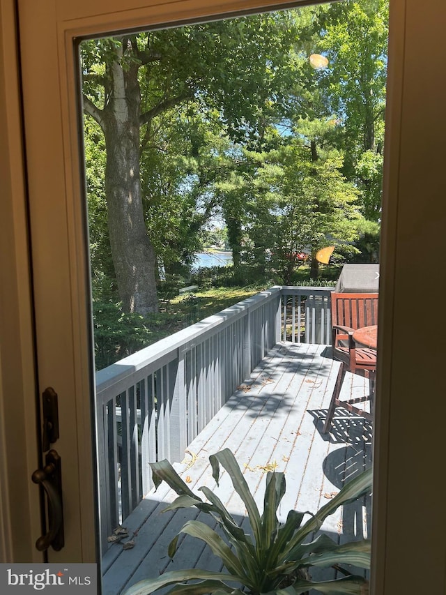 view of wooden deck