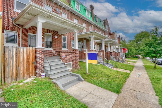 exterior space with a lawn