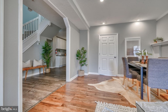 entrance foyer featuring light hardwood / wood-style flooring