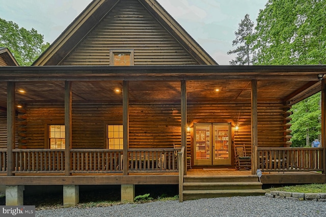 view of rear view of property