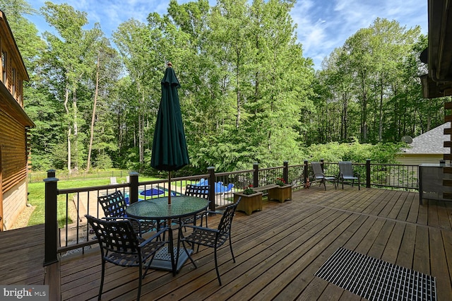 view of wooden deck