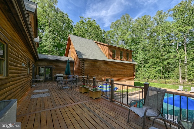 view of wooden terrace