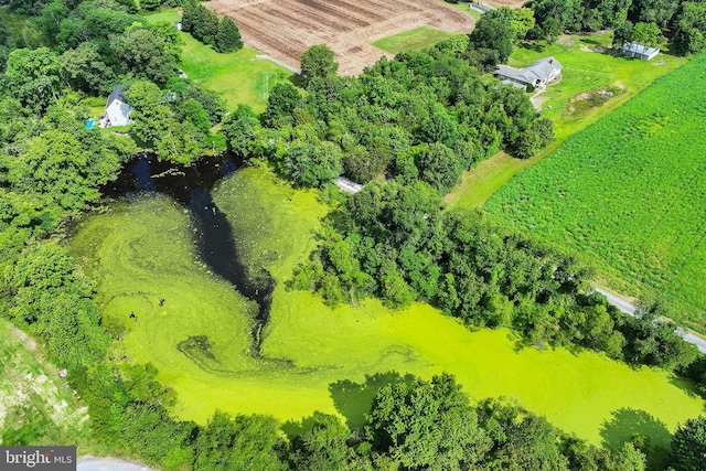 aerial view featuring a rural view