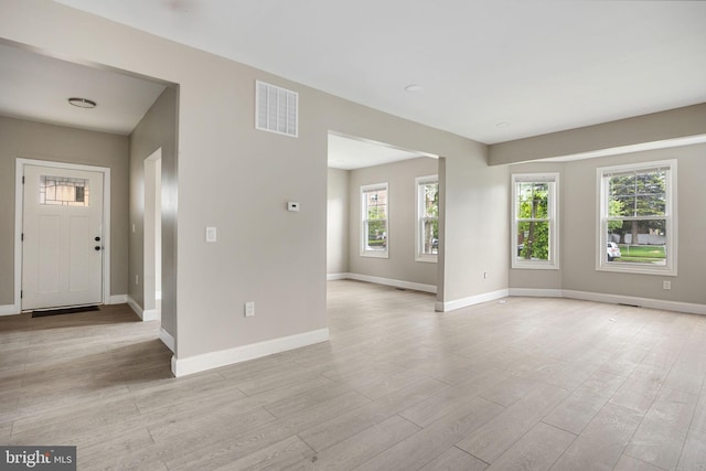 interior space featuring light hardwood / wood-style floors