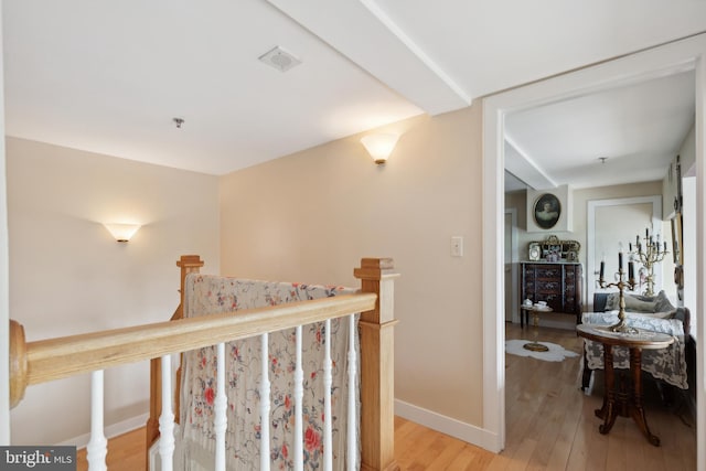 hallway featuring light hardwood / wood-style floors