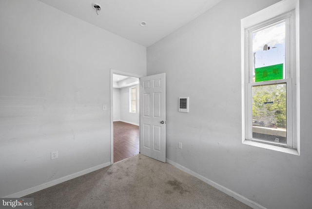 view of carpeted spare room