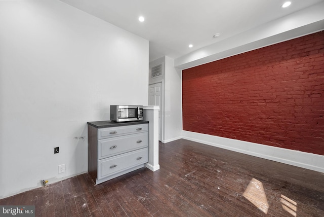 interior space featuring dark hardwood / wood-style floors