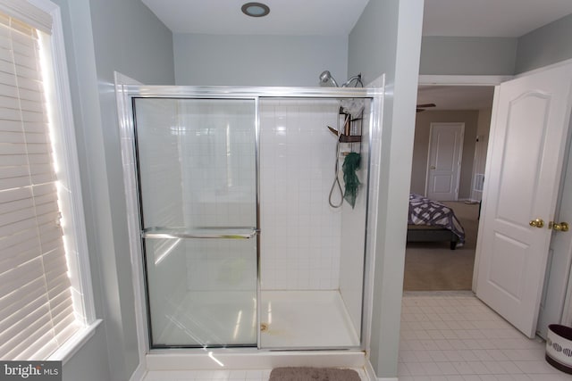 bathroom with an enclosed shower