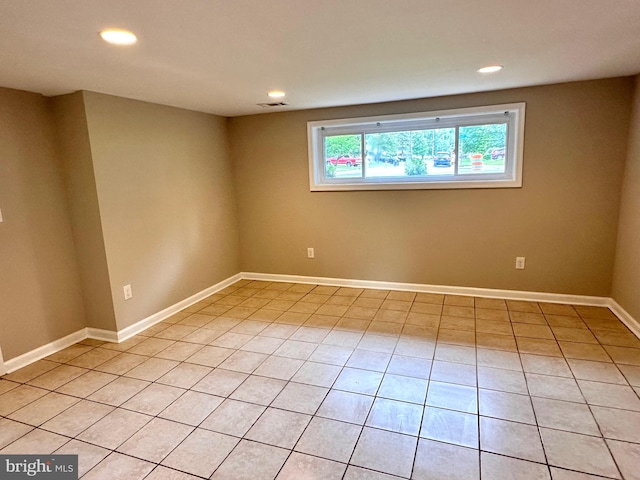 view of tiled spare room